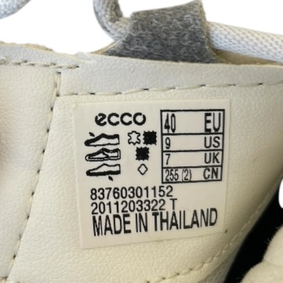 ECCO BIOM Fjuel Women's Sneakers – White/Gray – Size 9 (EU 40, UK 7) - Picture 5 of 10